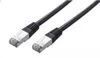 C-TECH kabelio pataisymo laidas Cat5e, FTP, juodas, 1m