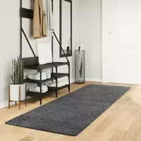 Kilimas OVIEDO, antracito spalvos, 80x250cm, trumpi šereliai