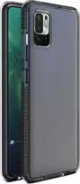 Hurtel Spring dėklas su spalvotu rėmeliu skirtas Xiaomi Redmi Note 10 5G / Poco M3 Pro, juodas