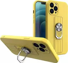 Hurtel Ring silikoninis dėklas skirtas iPhone 11 Pro, geltonas