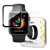 Wozinsky Watch Glass Hybrid Glass skirtas Apple Watch 3 38mm / Watch 2 38mm / Watch 1 38mm Juodas