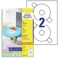 Avery Zweckform ETYK.ZF 6043 DIA.117 CD balta 25ARK ETYKIETA - 6043-25