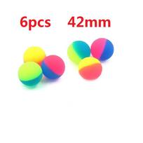42/55mm Bicolor Elastic Ball Toy Children Colored Boy Bouncing Ball Rubber Kids Sport Games Elastic Jumping Balls