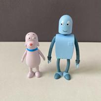 2pcs Robot Dreams Dog Rolbot Actiton Figures Based On The Craphic Novel By Sara Varon Desktop Decoration Model Toy Collectible