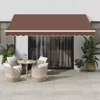 Automatinė ištraukiama markizė, rudos spalvos, 400x350cm