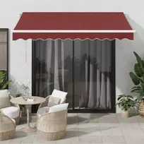 Automatinė ištraukiama markizė, bordo spalvos, 300x250cm