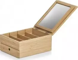 Bamboo Papuošalų dėžutė su veidrodžiu ir stalčiumi, bambukas, ZELLER