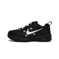 Nike Air Monarch 4 Galloping Horses Slip Resistant Abrasion Resistant Low top Chunky Sneakers Men's Black White 415445-001(Team61-) 41