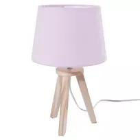Atmosphera Lamp Naktinis šviestuvas vaikų kambariui arba miegamajam 31 cm rožinės spalvos medžio ir audinio