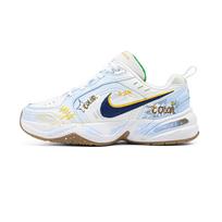 Nike Air Monarch 4 Rainbow Color Leather Abrasion Resistant Low top Casual Shoes Men's White Blue 415445-103(Team1068-) 43