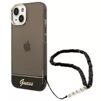 GUESS GUHCP14MHGCOHK iPhone 14 Plus 6.7" black hardcase | Translucent Pearl Strap