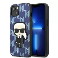 Karl Lagerfeld KLHCP13MPMNIKBL iPhone 13 6.1" hard case blue | blue Monogram Ikonik Patch