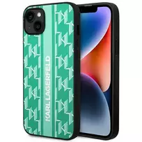 Karl Lagerfeld KLHCP14MPGKLSKN iPhone 14 Plus 6.7" hard case, green Monogram Stripe
