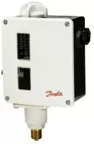 DANFOSS slėgio jungiklis RT 200, 0,2–6 bar, G3/8 A, slėgio perkrytis 0,25–1,2 bar, automatinis atstatymas, AC-3 4A, 400V, 2 vnt. PG13,5 kabelis Ø6–14 mm, IP66
