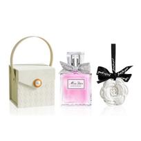 DIOR Gėlių Širdies Formos Parfumuotas Rinkinys Gėlių Tualetinis Vanduo EDT 5ml Motinos Dienos Dovana Mamai Kosmetika balta