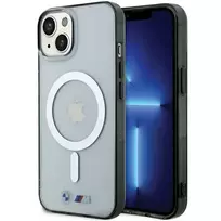 BMW IPhone 15 6.1" Clear Case | Transparent Hard Case with Silver Ring MagSafe