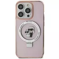 Karl Lagerfeld KLHMN61HMRSKCP iPhone 11 | Xr 6.1" pink hardcase with Ring Stand by Karl AND Choupette, MagSafe