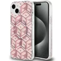 GUESS GUHMP15SHGCUSTGP iPhone 15 | 14 | 13 6.1" pink hardcase IML GCube MagSafe