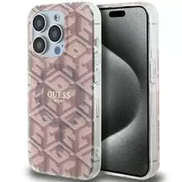 GUESS GUHMP15XHGCUSTGP iPhone 15 Pro Max 6.7" pink hardcase IML GCube MagSafe