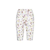 adidas by Stella McCartney TruePurpose Gėlėto rašto aukšto juosmens Capri tamprės Baltos GL5829 M