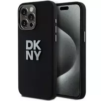 DKNY DKHCP15LSMCBSK iPhone 15 Pro 6.1" black | black hard case with Liquid Silicone Metal Logo