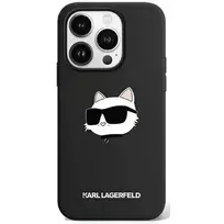 Karl Lagerfeld KLHMP15XSCHPPLK iPhone 15 Pro Max 6.7" black hardcase, Silicone Choupette Head MagSafe