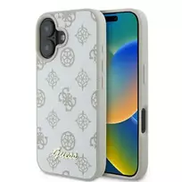 GUESS GUHMP16SPGPYSH iPhone 16 6.1" white | white hardcase with Peony Script Logo MagSafe