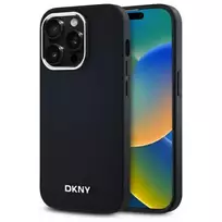 DKNY DKHMP14LPSCMCLK iPhone 14 Pro 6.1" black hard case with plain logo and MagSafe