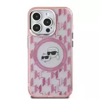 Karl Lagerfeld KLHMP15MHMCKMHP iPhone 15 Plus 6.7" pink | pink IML Monogram Karl  AND  Choupette Head MagSafe