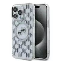 Karl Lagerfeld KLHMP15XHMCKMHT iPhone 15 Pro Max 6.7" clear | transparent IML Monogram Karl AND Choupette Head MagSafe