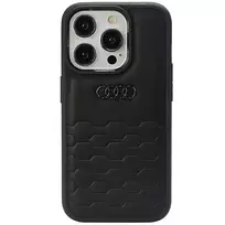 Audi GT Synthetic Leather iPhone 15 Pro Max 6.7" Black Hard Case AU-TPUPCIP15PM-GT|D2-BK