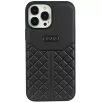 Audi Genuine Leather iPhone 13 Pro Max 6.7" Black Hard Case AU-TPUPCIP13PM-Q8|D1-BK