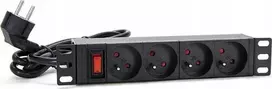 Alantec maitinimo lizdas 10'' 230V - 4 lizdai (E tipo - CEE 7/5), su LED jungikliu, 1,8 m CEE 7/7 laidas (PZ04)