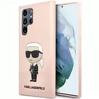 Karl Lagerfeld KLHCS23LSNIKBCP Samsung S23 Ultra S918 pink hardcase | pink Silicone Ikonik