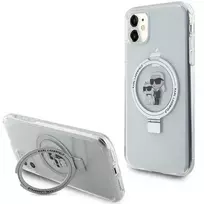 Karl Lagerfeld KLHMN61HMRSKCH iPhone 11 | Xr 6.1" white hard case with ring stand, Karl AND Choupettte MagSafe