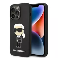 Karl Lagerfeld KLHMP14XSNIKBCK iPhone 14 Pro Max 6.7" hard case, black | black Silicone Ikonik Magsafe