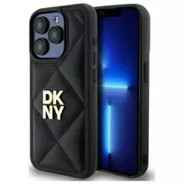 DKNY DKHCP15XPQDSLK iPhone 15 Pro Max 6.7" black | Quilted Stack Logo