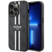 GUESS GUHMP14XP4RPSK iPhone 14 Pro Max 6.7" black hardcase with 4G Printed Stripes and MagSafe