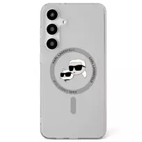 Karl Lagerfeld Etui Button Karl  AND  Choupette Heads Printed Logo MagSafe Samsung Galaxy S25 Black
