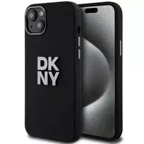 DKNY DKHCP15SSMCBSK iPhone 15 / 14 / 13 6.1" black hard case with Liquid Silicone and Metal Logo