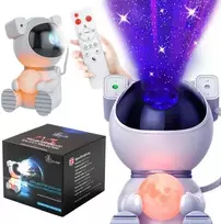 Extralink Home Projektorius žvaigždės po mėnuliu | Naktinė lempa, projektorius, šviečiantis mėnulis | vaikams, astronautas