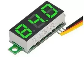 Oem Voltmetras 0-100V - 0.28' su laidais - žalias LED