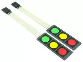 Oem Membraninė klaviatūra - 3 klavišai raudoni / geltoni / žali - lipni Arduino
