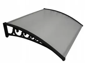 Stogelis virš durų Metal-gum, 100x60 cm, juodas