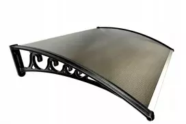Stogelis virš durų Metal-gum, 120x80 cm, juodas