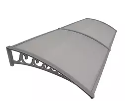 Stogelis virš durų Metal-gum, 200x100 cm, pilkas