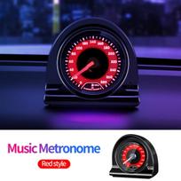 LED Car Music Rhythm Light Car RGB Ambient Light Metronome Auto Car Voice Activated Rhythm Lights Car Interior Accessories raudona