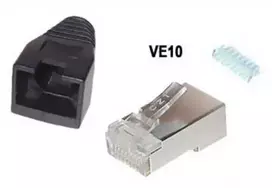 „Shiverpeaks BS72057-S-10“, RJ-45, Juoda, Metalinis, Cat5e/6, Auksinė, 10 vnt.
