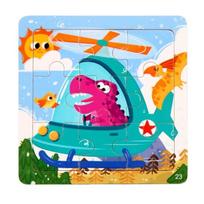 11x11cm New Wooden 3d Puzzle Cartoon Animal Dinosaur Early Learning Educational Montessori Wooden Puzzle Toys for Kids