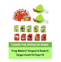 Lizard Frog Mask Tongue Out Grab Card Double PK Game Children Toys Fun Children's Family Party Boys Girls Desktop Puzzle Gift